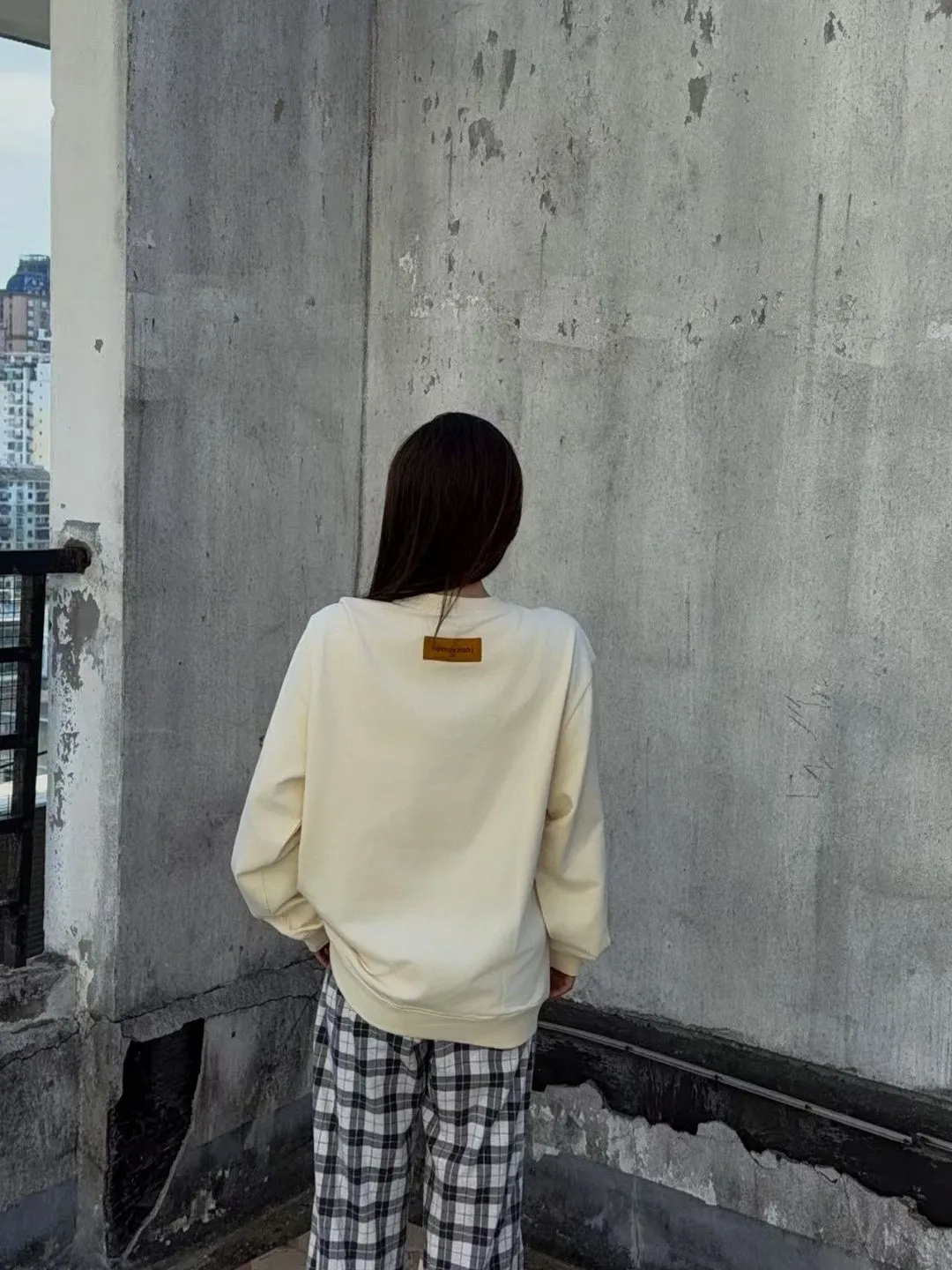 Louis Vuitton/Louis Vuitton 25Fw chest four-flower embroidery crew neck sweatshirt